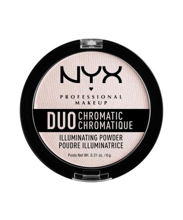 NYX PROFESSIONAL MAKEUP Duo Chromatic Illuminating Powder  Snow Rose Snow Rose 0.21 Ounce (Pack of 1)