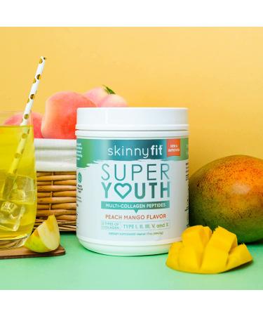 SkinnyFit Super Youth Multi-Collagen Peptides Plus Apple Cider Vinegar  Hyaluronic Acid  & Vitamin C Peach Mango Flavor  Hair  Skin  Nail & Joint Support  Immunity  Healthy Metabolism  28 Servings - Buy Online on GoSupps.com