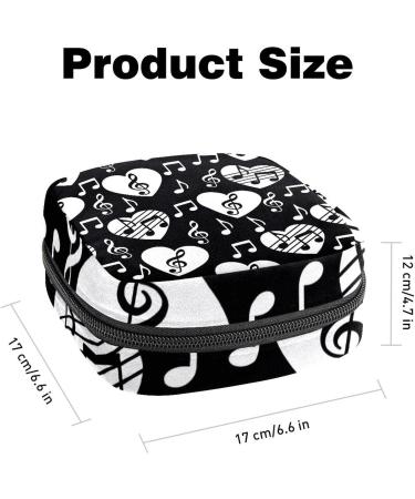 Heart Violin Key Notes Women's Napkin Storage Bag | Portable Period Pocket for Teens & Women | Menstrual Cup & Breastfeeding Insert Holder - Buy Online on GoSupps.com