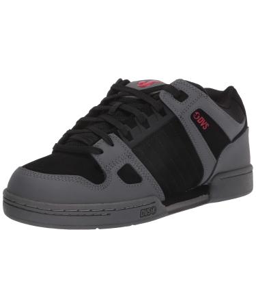Dvs Footwear Mens Celsius Skate Shoe 11 Black Charcoal Red Nubuck