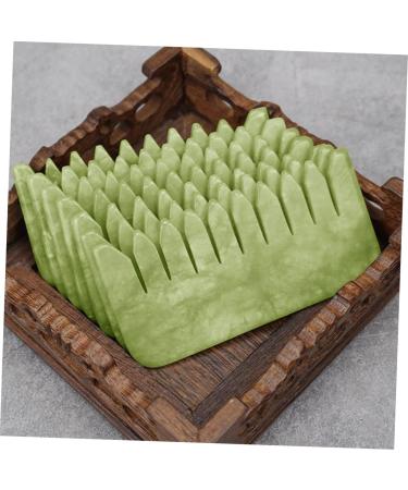 Frcolor Jade Massage Comb & Roller - Multi-Purpose Gua Sha Tool for Neck & Scalp | Natural Meridian Massage Device for Relaxation - Buy Online on GoSupps.com