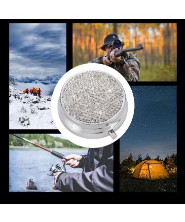 Bling Pill Box - 3 Compartment Medicine Organizer with Rhinestones | Waterproof Silver Pill Case for Vitamins & Supplements - Buy Online on GoSupps.com