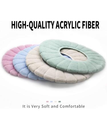 Jiozermi 4pcs Bathroom Soft Toilet Seat Cover Pads - Thicker, Warmer, Stretchable, Washable - Easy Installation & Cleaning - Blue, Pink, Brown, Green - Buy Online on GoSupps.com