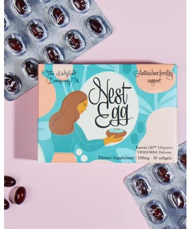 Nest Egg Ubiquinol CoQ10 100mg - Premium Women's Fertility Supplement - Made in USA 3rd Party Tested Once Daily Softgels (30 Count) - Shop Now - Buy Online on GoSupps.com