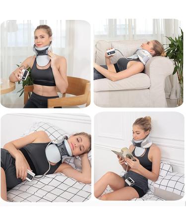 Cervical Neck Traction Device Adjustable Inflatable Neck Stretcher Collar Soft Cervical Support Relief for Stiffness Neck Pain Neck Curve Restorer 47cm - Buy Online on GoSupps.com