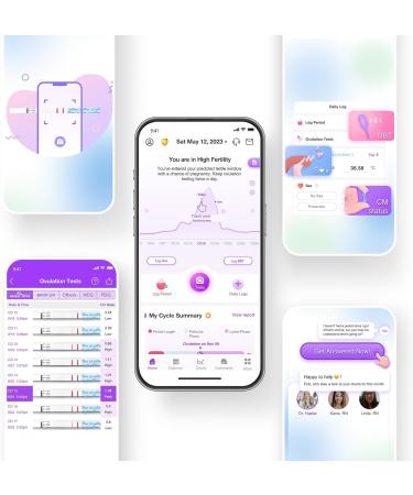 Easy Home Ovulation Test Strips - 50 Accurate Predictor Kits with Urine Cups | Track Fertility with Premom APP - International Shipping Available - Buy Online on GoSupps.com