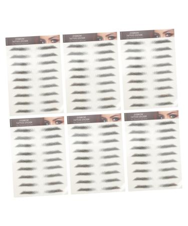 Didiseaon 12pcs Eyebrow Stickers Waterproof Stickers Tool Artificial Eyebrow Tattoos 3 Pen Make up 6.1X1X0.1CM Black