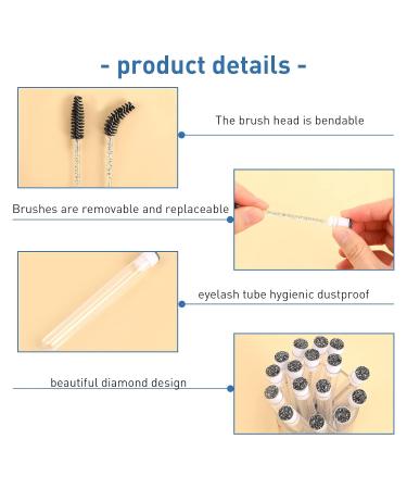 20 Pcs Disposable Mascara Brushes & Wands Set - Eyelash & Eyebrow Makeup Tool | Perfect for Extensions & Cleaning - Buy Online on GoSupps.com