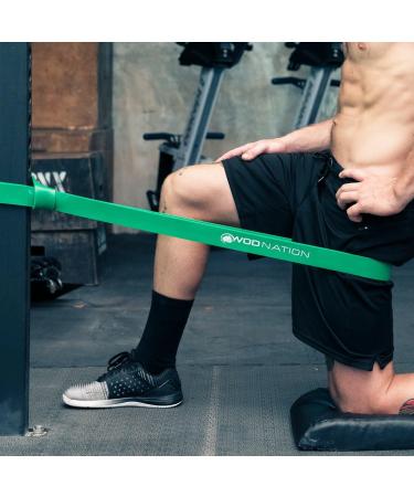 WOD Nation Pull Up Assistance Bands - 10-175lbs Best for Pull-Up & Chin-Up Support Resistance Training Stretching & Mobility 41 inch Green Straps (50-125 lbs - Buy Online on GoSupps.com