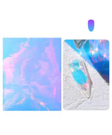 Manicure Holographic DIY Aurora Nail Stickers Self-Adhesive Decals Ice Cube(05) Style05