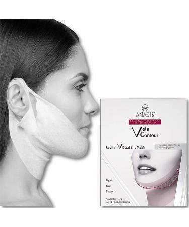 Anacis Double Chin Reducer Neck Loose Sagging Skin Lifting Tightening Firming Face Shaping Mask. Vela Contour (5 Double Masks)