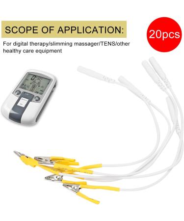 20pcs / Bag TENS Wire Cable Electrode Lead Wires Clip Electrode Lead Wires Cable TENS Wires Electrode Wires for TENS Unit Electrodes Lead Wires for TENS - Buy Online on GoSupps.com