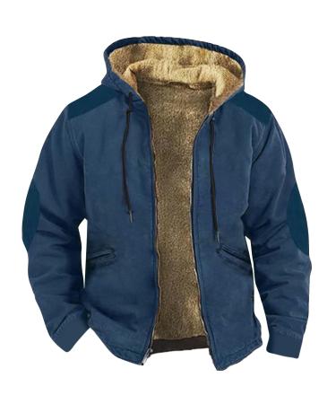 Hanxiulin coat plush jacket hoodie jacket oversize winter coat sweatshirt men long hood fleece jacket breathable