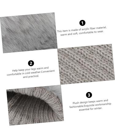 Amosfun Fur Knitted Boot Cuffs - Warm Boot Attachments & Leg Warmers for Carrie Costume | Stylish & Cozy Fashion Accessories - Buy Online on GoSupps.com