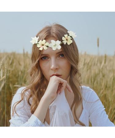 Cinaci Handmade Rose Flower Wreath Headbands - 6 Pack for Wedding Party, Women, Bridesmaids, Baby Girls and Teens - Buy Online on GoSupps.com