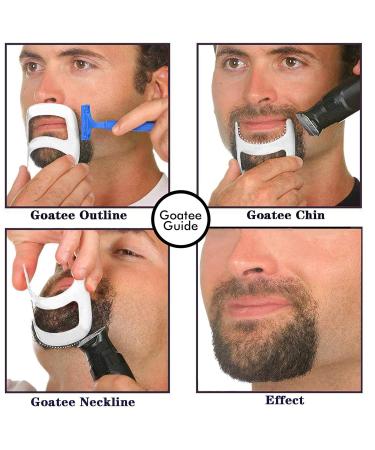 5-Piece Beard Formation Tool Set for Men | Beard Guideline & Mustache Styling Templates - Ultimate Care Kit - Buy Online on GoSupps.com