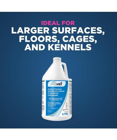 Prevail One-Step Disinfectant Cleaner & Deodorizer Concentrate for Veterinary Use Animal Shelters Pet Foster Homes Kennels Litter Boxes 3.78 Litre/1 Gallon - Buy Online on GoSupps.com