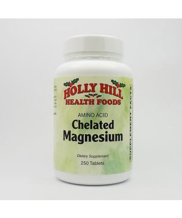 Holly Hill Health Foods Chelated Magnesium 250 Tablets 250 Count (Pack of 1)