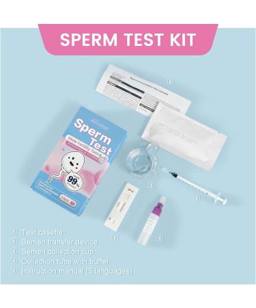Sperm Test for Men - Male Fertility Test | Sperm Count Test Kit for Checking Sperm Concentration | Normal or Low Sperm Count | Accurate Private Rapid Result at Home - Buy Online on GoSupps.com