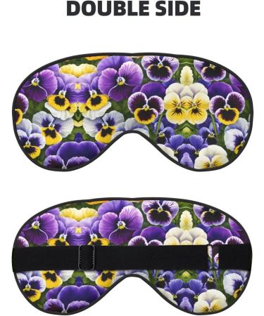 Blue Flowers Print Unisex Eye Mask | Soft Comfortable Light-Blocking Sleep Mask for Better Rest - Buy Online on GoSupps.com