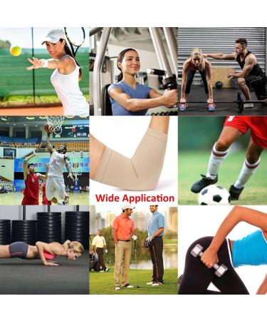 TOFLY Elbow Compression Sleeves - 20-30 mmHg Support for Tennis Elbow & Tendonitis Relief - Medium Beige - Pain Relief & Arthritis Protector - Buy Online on GoSupps.com