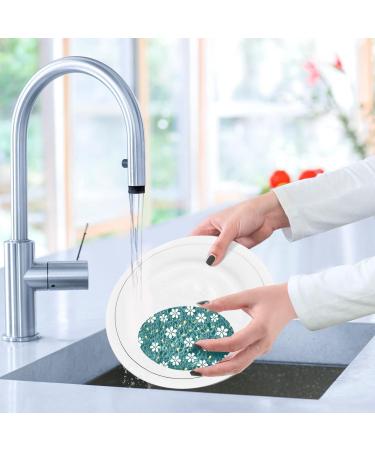 3-Pack Cleaning Kitchen Sponges Oval Small Vector Flower Kitchen Cellulose Dishwashing Wood Pulp Cotton - Buy Online on GoSupps.com