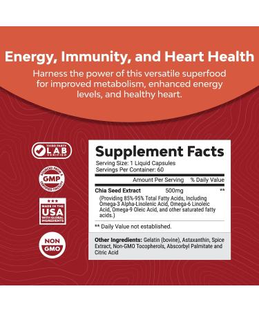 Extra Strength Saw Palmetto & Chia Seed Oil Capsules for Women - Hair Growth Vitamins with Plant Based Omega 3 6 9 and Daily Fiber Supplement - Buy Online on GoSupps.com