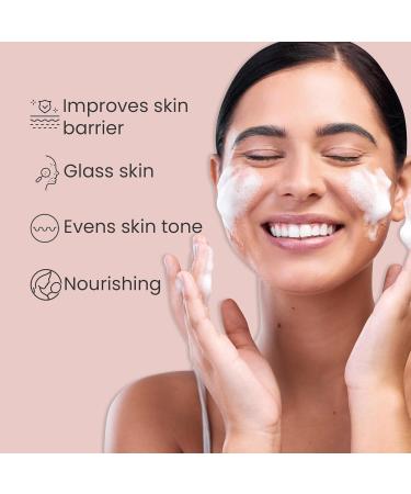 Rice & Ceramide Korean Glass Skin Face Wash | Hydrating Cleanser for Dry Sensitive & Combination Skin | Paraben & SLS Free | 100ml - Buy Online on GoSupps.com