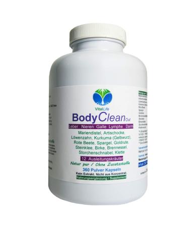 Bitter fabrics 360 powder capsules body clean out - 12 herbs according to Hildegard von Bingen.Mary thistle Artichocke Landa tavern turmeric nettle and much more pure nature without additives 26507-360