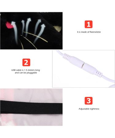 minkissy 1 Set Heating Mask Crystal Velvet Eyes Sun Shade 3D Black 20x12cm - Buy Online on GoSupps.com