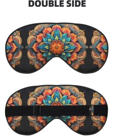 Buy Medallion Multi Print Unisex Sleep Eye Mask - Soft Comfort Eye Shade for Travel Yoga & Shift Work - Black - Buy Online on GoSupps.com