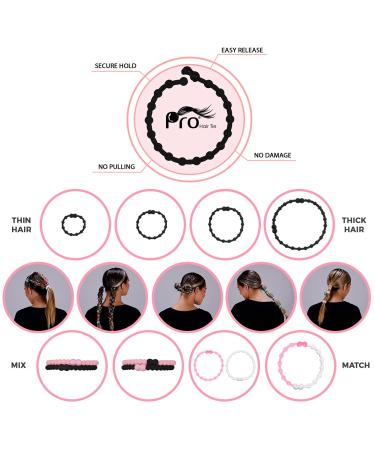 PRO Hair Tie - Easy-Release Clasp - Secure Hold - No Damage - Active Lifestyle - Glow Pack of 8 - Buy Online on GoSupps.com