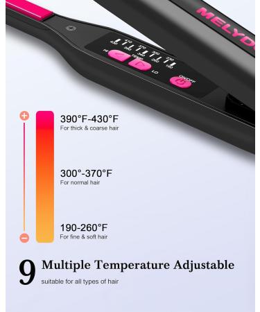 Small Flat Iron for Short Hair | 3/10 Mini Hair Straightener with Adjustable Temp | Ideal for Edges Pixie Cuts & Bangs | Tiny Flat Iron with Auto Shut Off - Buy Online on GoSupps.com