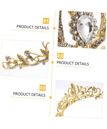 MERRYHAPY Large Rhinestone Crown Hair Ties for Women Hair Bands for Womens Hair Women Hair Accessories Hair Accessory Bridal Headdress Women s Jewelry Rhinestone Bridal Crowns Wedding Alloy - Buy Online on GoSupps.com