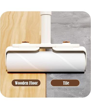 Floor Pet Hair Lint Roller - 16/19/24 cm Sticky Mop with 4ft Handle Large Lint Remover for Home Includes 180 Sheets Refills - Buy Online on GoSupps.com