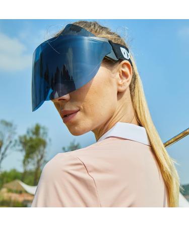 Hapifri Face Shield Sunglasses Sun Visor UPF 70+ UV Protection for Outdoors Sports - Black Small - Buy Online on GoSupps.com