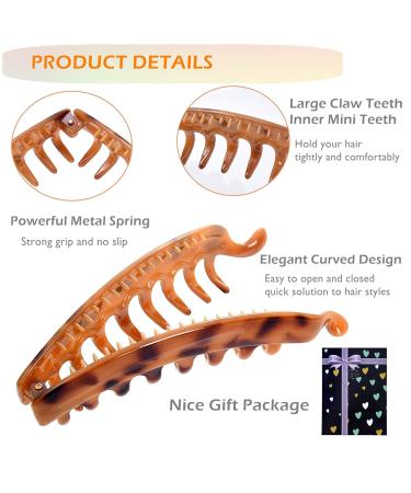 6PCS Large Colorful Banana Clips - Non-Slip Ponytail Holders for Thick Hair - Hair Accessories for Women & Girls - Buy Online on GoSupps.com