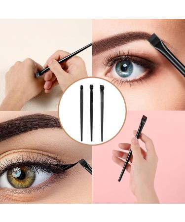 3 Piece Eyeliner Brush Set Flat Fine Slanted Brow Angled Eyeliner Brush Fine Angled Eyeliner Brush Eye Makeup Brushes with Wooden Handle Tools for Eyeshadow Cosmetics Shaping Eyebrows - Buy Online on GoSupps.com
