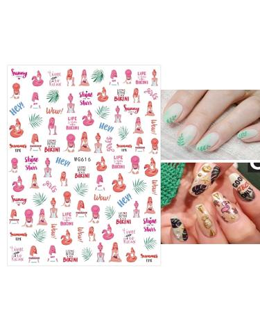 JMEOWIO 9 Sheets Summer Ocean Nail Art Stickers Decals - Nautical Boat Anchor Design Nail Supplies - Buy Online on GoSupps.com