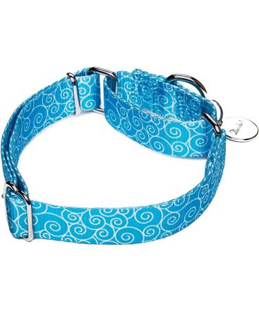 Dazae Martingale Dog Collar - Sky Blue XS (20.3-30.5 cm) | Adjustable Hard-Wearing Safety Training Collar for Small Dogs | Auspicious Cloud - Buy Online on GoSupps.com