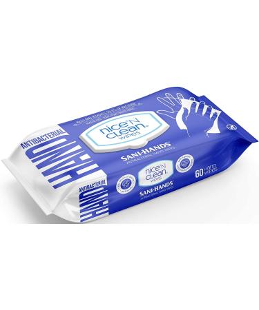Nice 'N Clean Sensitive Skin Wet Hand Wipes with Aloe - Blue - 60ct x 8 Packs - Buy Online on GoSupps.com