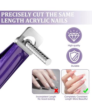 Upgade Acrylic Nail Clipper with Sizer Magnet Accurate Trimming Nail Clippers for Acrylic Nails Nail Tip Cutter Professional Stainless Steel Manicure Tool for Salon Home Nail Art - Buy Online on GoSupps.com