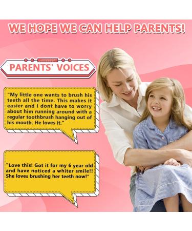 Kids Ultrasonic Electric U-Shaped Toothbrush | 6 Speed Modes, IPX7 Waterproof | 360 Oral Cleaning Automatic Toothbrush for 2-7 Years Old | Pink - Buy Online on GoSupps.com