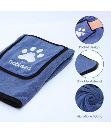 Nobleza Microfiber Dog Towel - Extra Absorbent & Quick Dry Cloth (106x66cm) for All Dogs & Cats - Soft & Durable Pet Drying Towel - Buy Online on GoSupps.com
