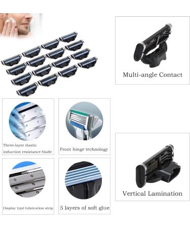 8Pcs Mach 3 Razor Blades for Men - Professional Barber Shaver Refills - Buy Online on GoSupps.com