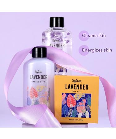 BFF Love Spa Gift Basket for Women - Lavender Spa Set with Candle, Bath Bomb, Bubble Bath - Relaxing Pamper Gifts for Her - Buy Online on GoSupps.com