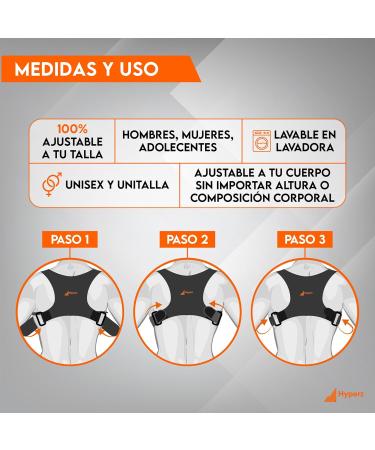 Hyperz Posture Corrector - Adjustable Back Brace for Men Women & Teens | Shoulder Pain Relief | Comfortable & Discreet Back Support - Buy Online on GoSupps.com