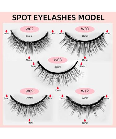 Self-Adhesive Eyelashes - Reusable Snap-On Lashes (3 Pairs) | Waterproof Natural Look Easy Application - Buy Online on GoSupps.com