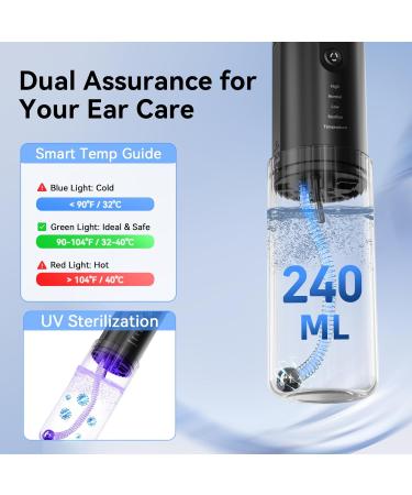 Berrcom Ear Wax Removal Kit with Sanitizing Mode & 6 Nozzles - Upgraded Electric Ear Cleaner and Irrigation System 3 Pressure Settings One-Piece Tank IPX7 Waterproof USB-C - Buy Online on GoSupps.com