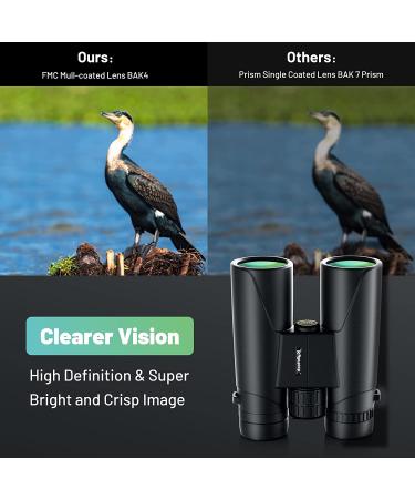 Kylietech 12X42 Binoculars with Phone Adapter | HD Waterproof Compact Binoculars for Bird Watching, Hunting, Hiking, Sports, and Concerts - Buy Online on GoSupps.com